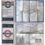 1919 & 1922 London Underground MAPS OF THE ELECTRIC RAILWAYS OF LONDON, the first is 'What to