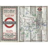 1928 London Underground POCKET MAP of the Electric Railways of London "What to see and how to