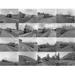 Quantity (c100) of 1940s/50s b&w STEAM RAILWAY NEGATIVES (120-size, 6cm x 4.5cm) taken by the