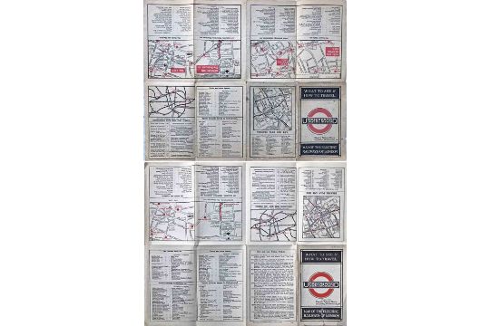 Pair of 1920s London Underground MAPS OF THE ELECTRIC RAILWAYS OF LONDON "What to See and How to - Image 2 of 2