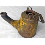c1890-1900 Wells 'Unbreakable' cast-iron OIL LAMP No 18. These were typically used by railway