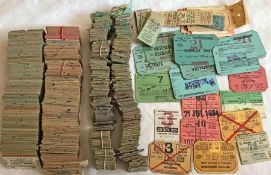 Large quantity (approx 800+) of 1920s onwards, pre-BR RAILWAY TICKETS plus approx 200 c1950s/60s