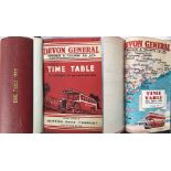 1952 officially-bound volume of TIMETABLES for Devon General Omnibus & Touring Co Ltd. Contains