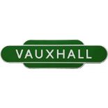 British Railways (Southern Region) enamel PLATFORM TOTEM SIGN from Vauxhall station, the first