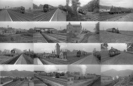 Quantity (c100) of 1940s/50s b&w STEAM RAILWAY NEGATIVES (120-size, 9cm x 6cm) taken by the