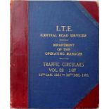 Officially bound volume of London Transport TRAFFIC CIRCULARS for Central Road Services being volume