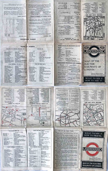 1919 & 1922 London Underground MAPS OF THE ELECTRIC RAILWAYS OF LONDON, the first is 'What to - Image 2 of 2