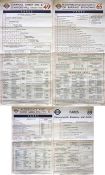 Selection (4) of 1930s London Transport Tramways FARECHARTS, all single-sided paper issues and