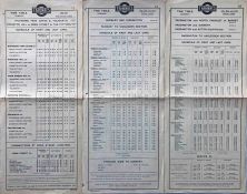 Trio of 1923 Underground Group Tramways (LUT, MET, SMET) tram stop PANEL TIMETABLES comprising LUT