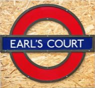 London Underground enamel PLATFORM ROUNDEL from Earl's Court Station on the District and