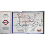 1933 first edition of the H.C. Beck London Underground diagrammatic card POCKET MAP with the