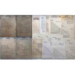 Selection (21) of London Transport bus FAREBOARDS & FARECHARTS including a pair of 1939 double-sided