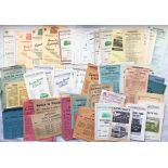 Quantity (65) of 1930s-60s Aldershot & District Traction Co TIMETABLE LEAFLETS plus 4 Omnibus