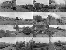 Quantity (c100) of 1940s/50s b&w STEAM RAILWAY NEGATIVES (120-size, 6cm x 4.5cm) taken by the