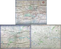Selection (3) of London Transport quad-royal POSTER MAPS comprising 1934 'Underground Map of London'