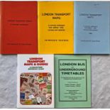 Selection (5) of CATALOGUES of London Transport maps and timetables comprising 3 x 'Burwood &