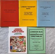 Selection (5) of CATALOGUES of London Transport maps and timetables comprising 3 x 'Burwood &