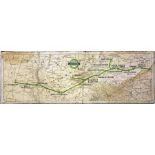 1937 London Underground Metropolitan Line thick-card CARRIAGE MAP (LINE DIAGRAM). These diagrams