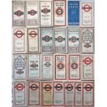 Assortment (25) of 1920s-50s Underground Group / London Transport POCKET MAPS for Trams,
