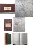 Selection (3) of Chesterfield Corporation Tramways items comprising fold-out, canvas-backed MAPS