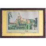 Southern Railway CARRIAGE PRINT 'Battle Abbey' by Donald Maxwell from the original SR series