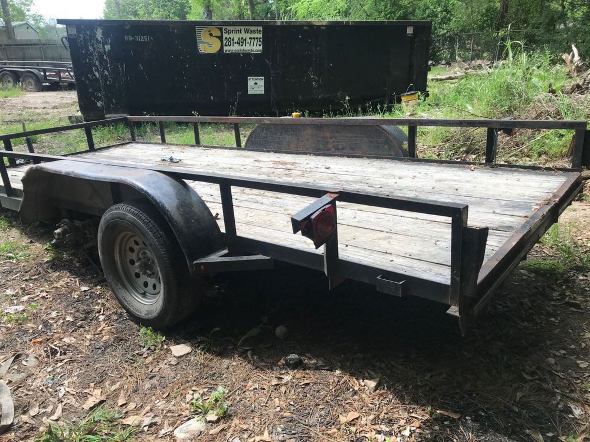 6'6"W x 16'L T/A Utility Trailer, Bumper Pull Hitch (NOTE: Missing 1 Tire & Wheel) - Image 4 of 5