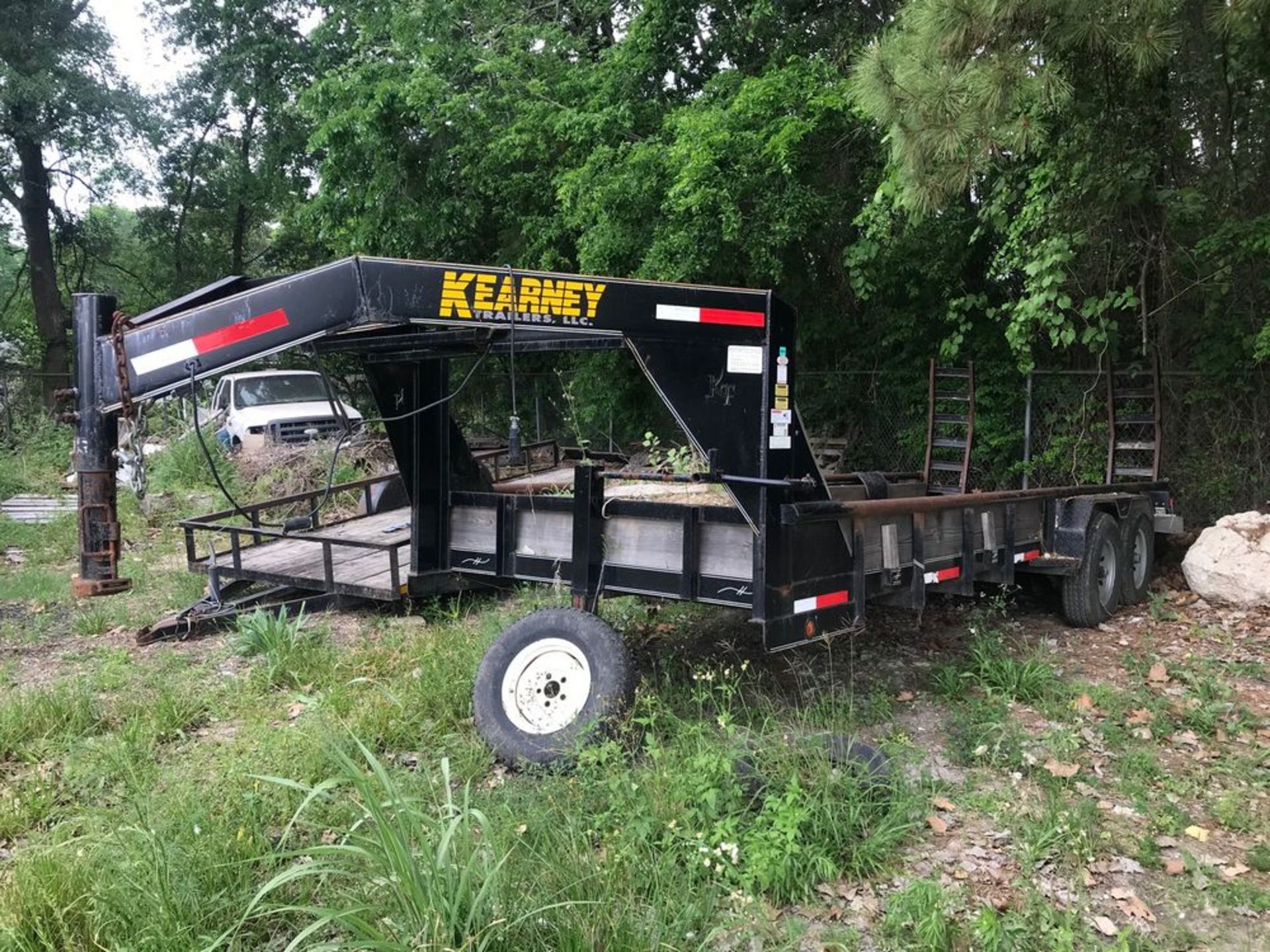 2015 Kearney Trailers, VIN#5LCLB2029F1038346, 7'W x 20'L T/A Trailer w/ Loading Ramps, Gooseneck