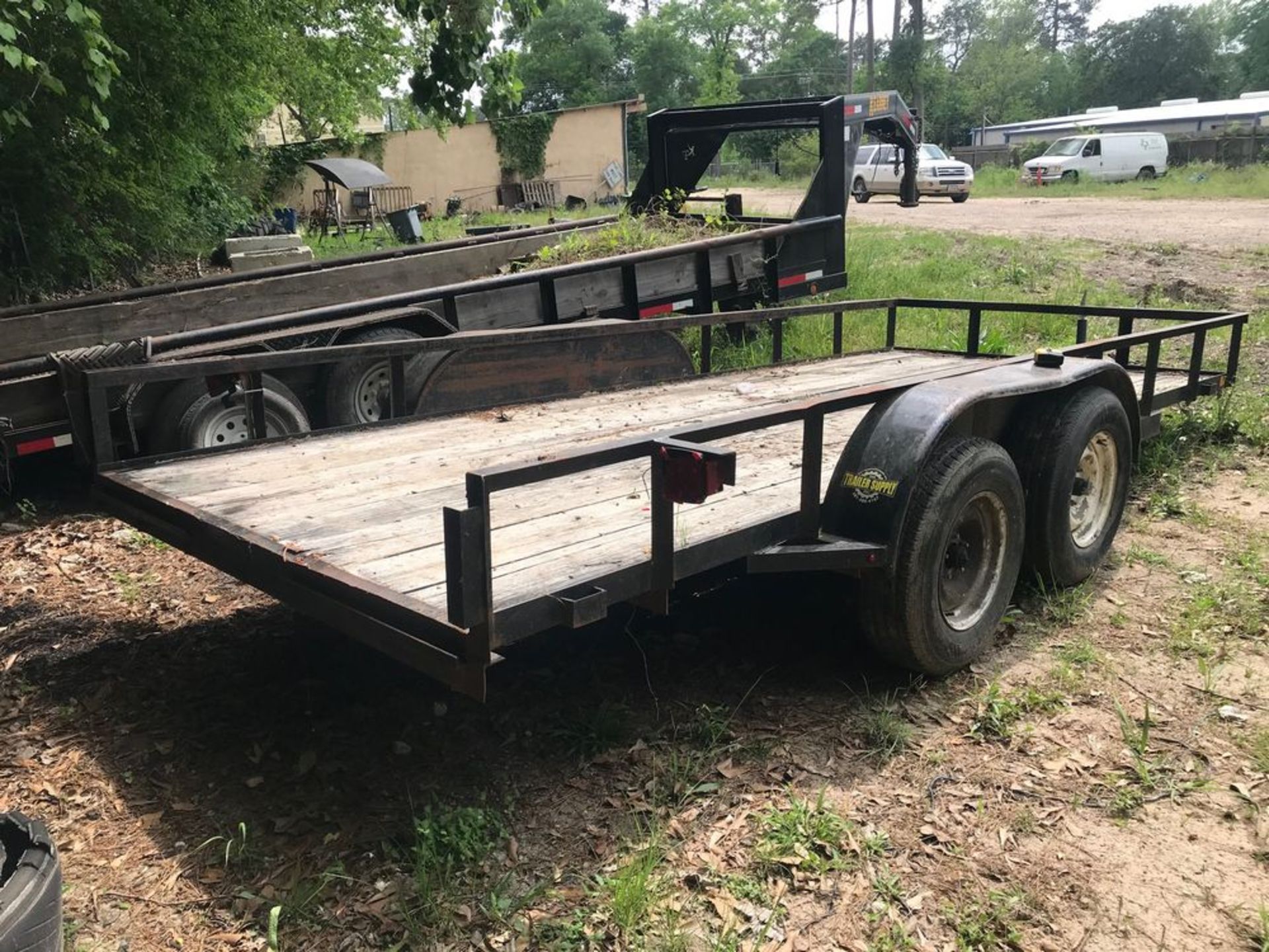 6'6"W x 16'L T/A Utility Trailer, Bumper Pull Hitch (NOTE: Missing 1 Tire & Wheel) - Image 3 of 5