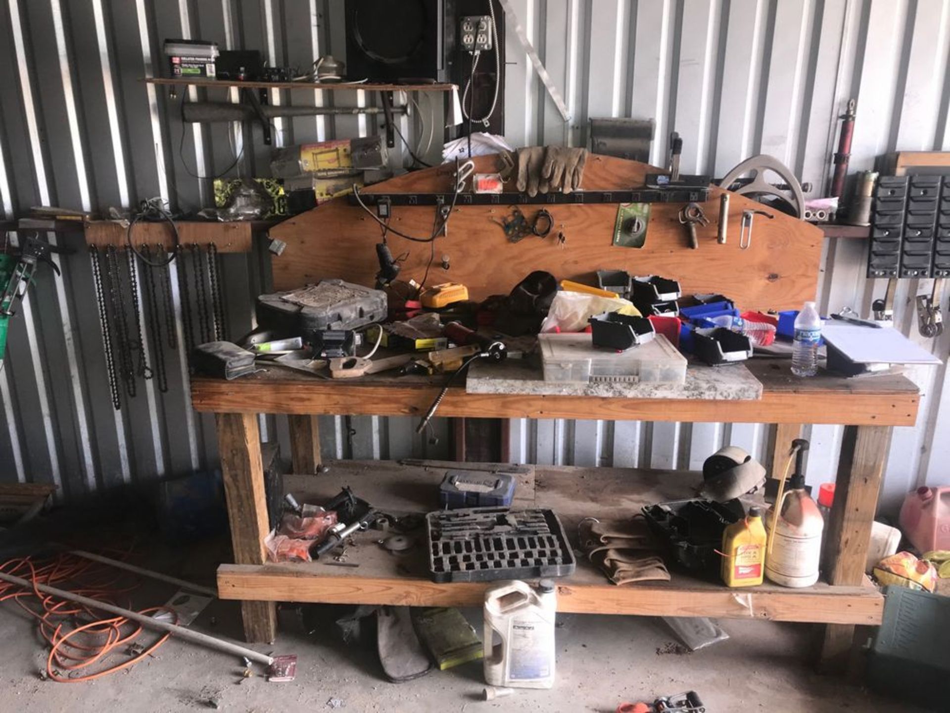 Contents of Last Two Building Bays including Gas Cans, Coolers, Roadside Flag Stands, Champion - Image 8 of 11