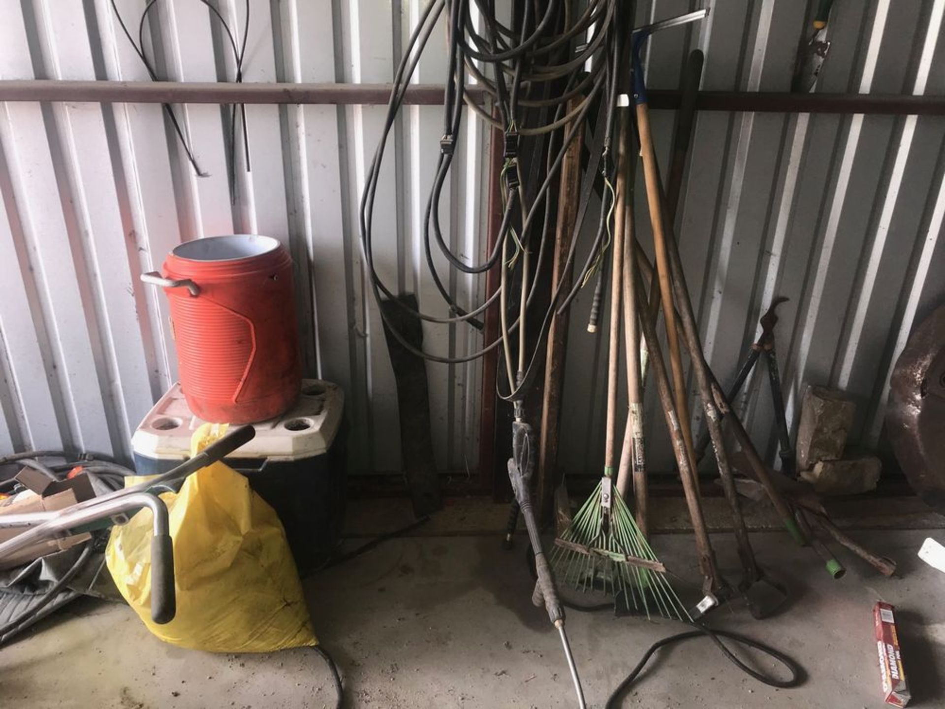 Contents of Last Two Building Bays including Gas Cans, Coolers, Roadside Flag Stands, Champion - Image 3 of 11