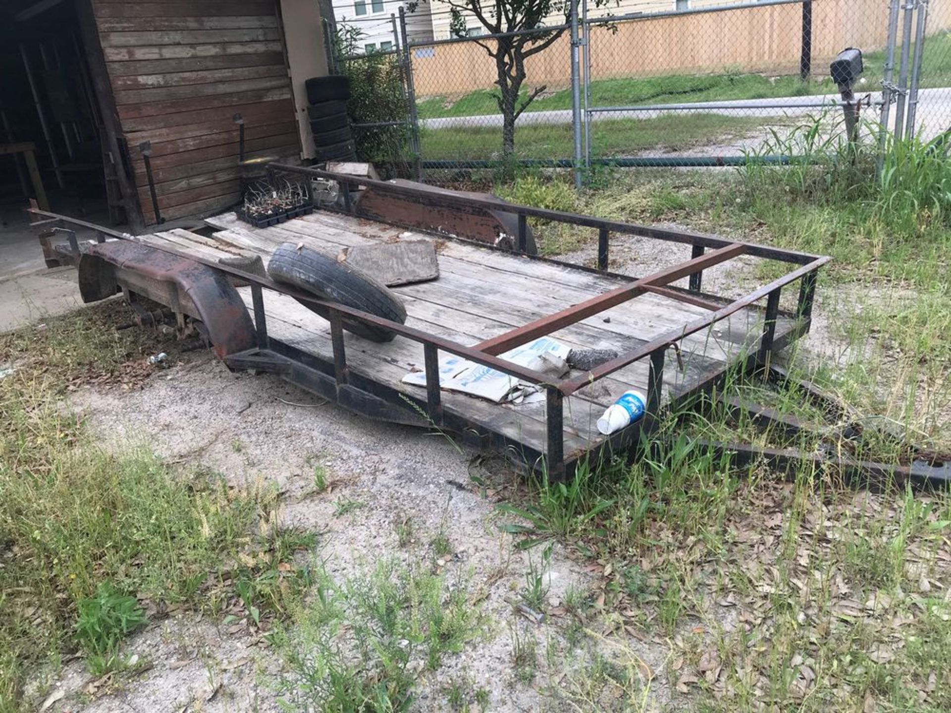 6'6"W x 16'L T/A Utility Trailer, Bumper Pull Hitch (NOTE: Missing All Tires & Wheels)