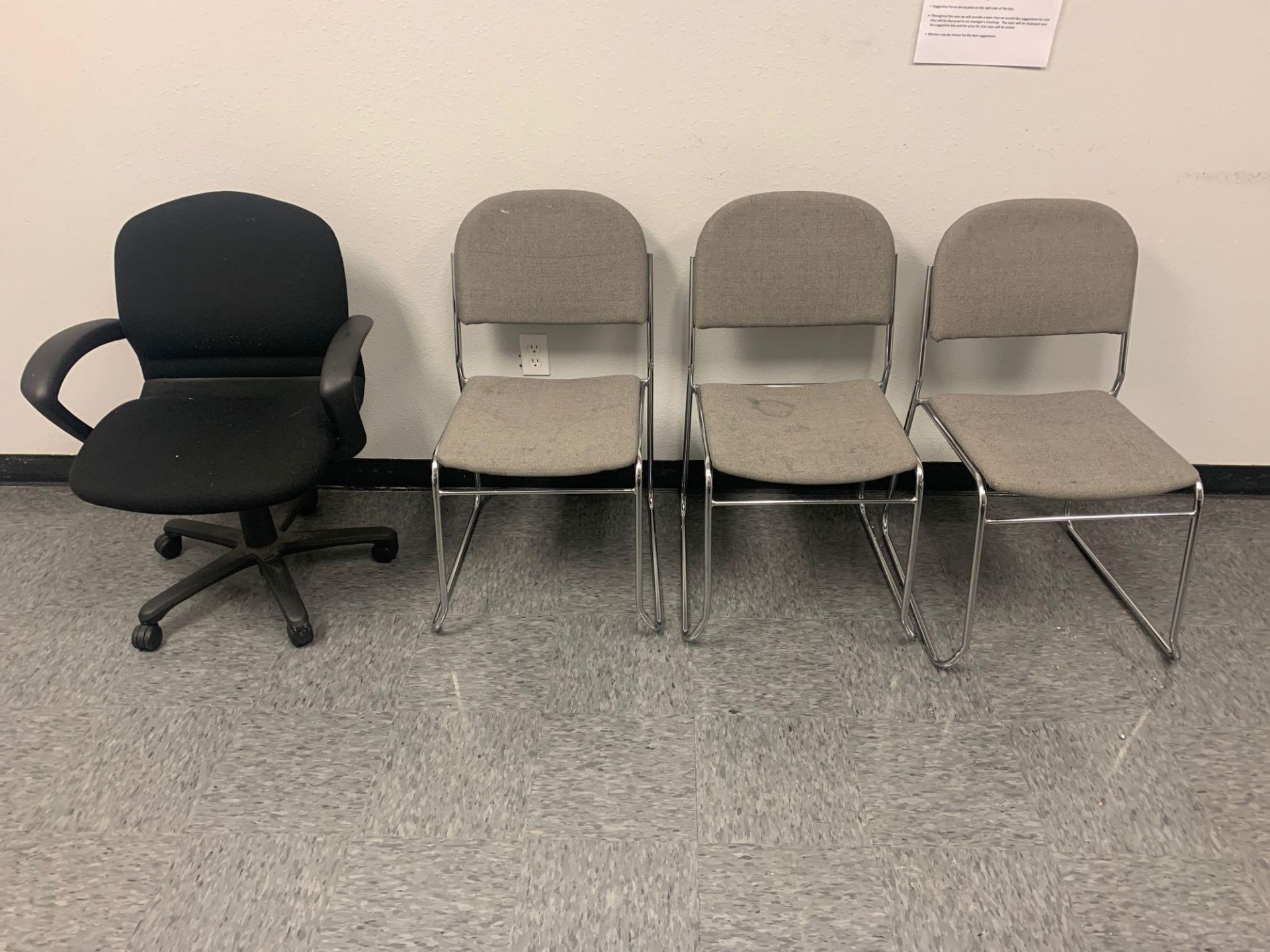 3 Guest Chairs and 1 Task Chair