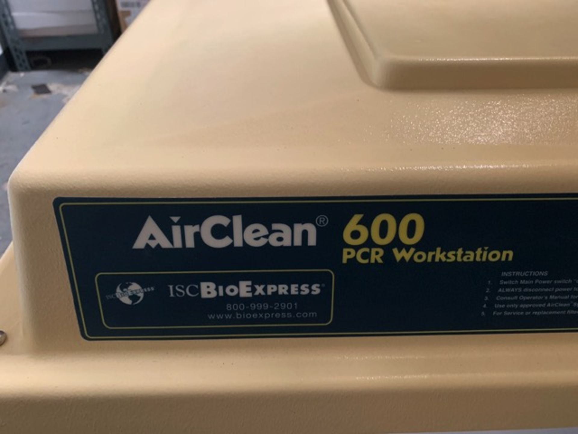 Airclean 600 PCR Workstation Dead Air Box, Model AC632DB, S/N AC632DB-3253 - Image 2 of 3