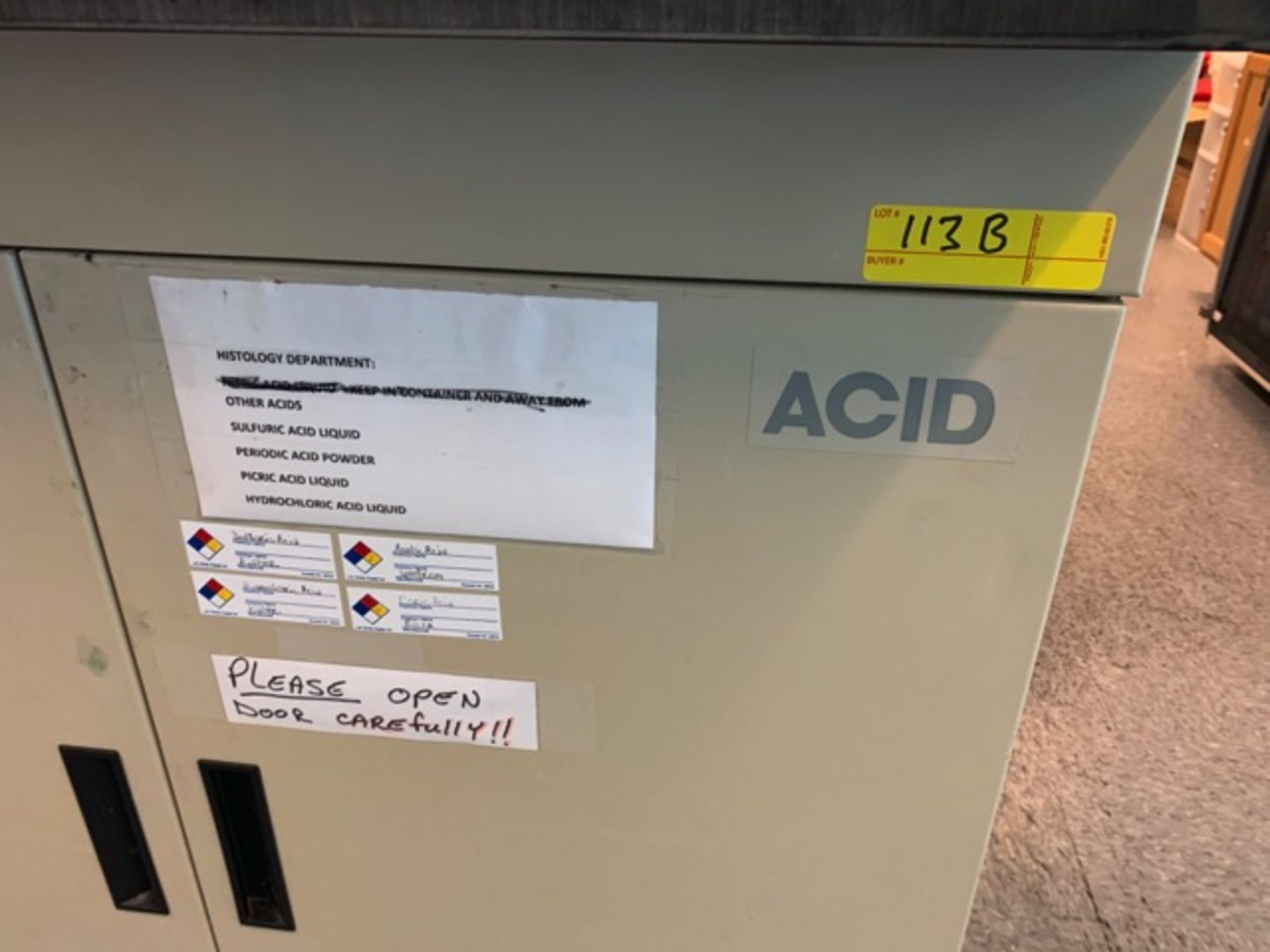 Labconco 2 Door Protector Acid Storage Cabinet, Delayed Checkout, To be Removed After Fume Hood - Image 2 of 2