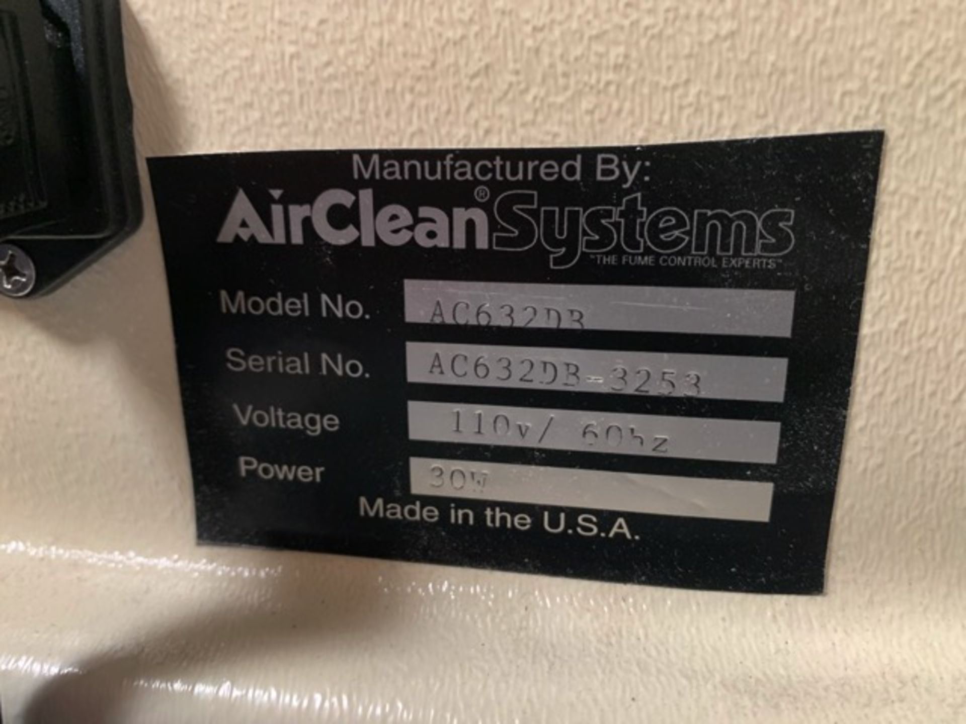 Airclean 600 PCR Workstation Dead Air Box, Model AC632DB, S/N AC632DB-3253 - Image 3 of 3