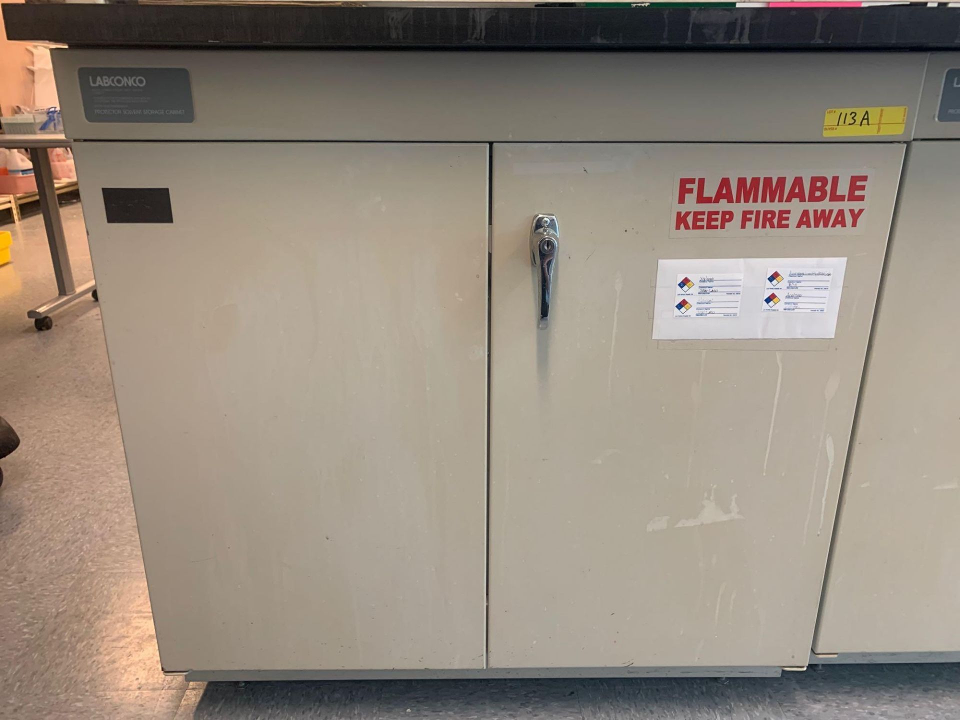 Labconco 2 Door Protector Solvent Storage Cabinet, Delayed Checkout, To be Removed After Fume Hood