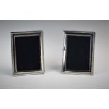 A silver mounted picture frame, Francis Howard Ltd, Sheffield 1989, with another similar example,