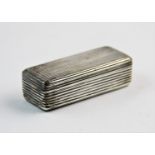A George III silver snuff box, probably Cornelius Bland, London 1797, the rectangular body with