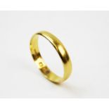 A 22ct gold wedding band, size M, gross weight approx. 2.5gms