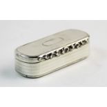 A William IV silver snuff box, Taylor & Perry, Birmingham 1837, of rounded rectangular form, the