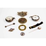 A selection of Victorian and later jewellery, to include a filigree work bracelet, with vacant