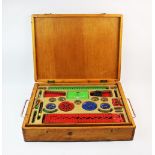 A vintage Meccano '8' Advanced Kit and instruction book in original fitted wooden case, the kit