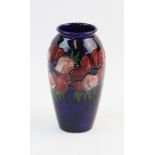 A Moorcroft vase of inverted baluster form, mid 20th century, decorated in the Anemone pattern