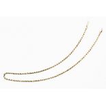 A 9ct gold belcher link chain, with applied pad stamped '9C', bayonet clasp fastening, 45cm long,