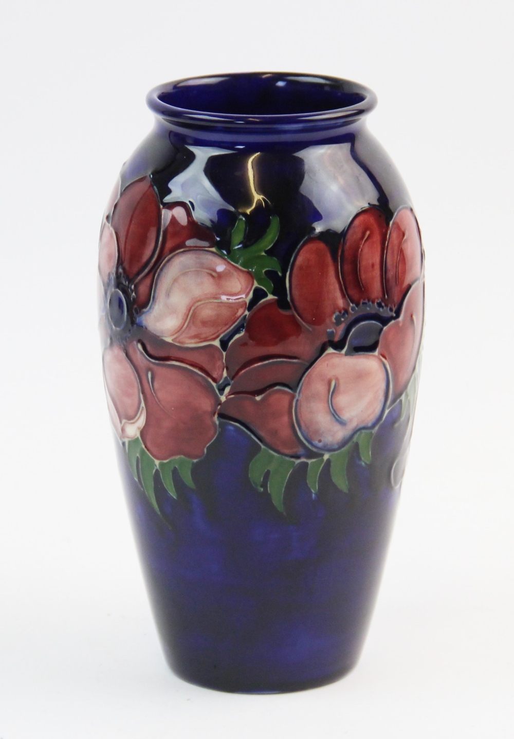 A Moorcroft vase of inverted baluster form, mid 20th century, decorated in the Anemone pattern - Image 3 of 3