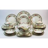 An extensive Copeland Spode floral pattern dinner service, comprising; twelve 27cm dinner plates,