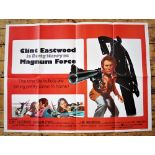 A British quad film poster for MAGNUM FORCE (1973) starring Clint Eastwood, printed by L.Ripley