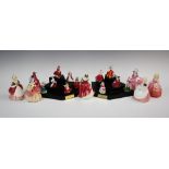A collection of seven Royal Doulton figurines, comprising: HN1809 Cissie, HN1811 Bo-Peep, HN2434