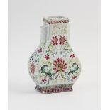 A Chinese famille rose porcelain Hu vase, 19th century, of typical form decorated extensively in