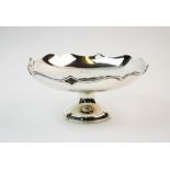 A George V silver comport, Fattorini & Sons Ltd, Birmingham 1916, of plain polished form, with